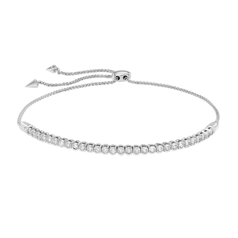 Diamond Bezel Bolo Bracelet