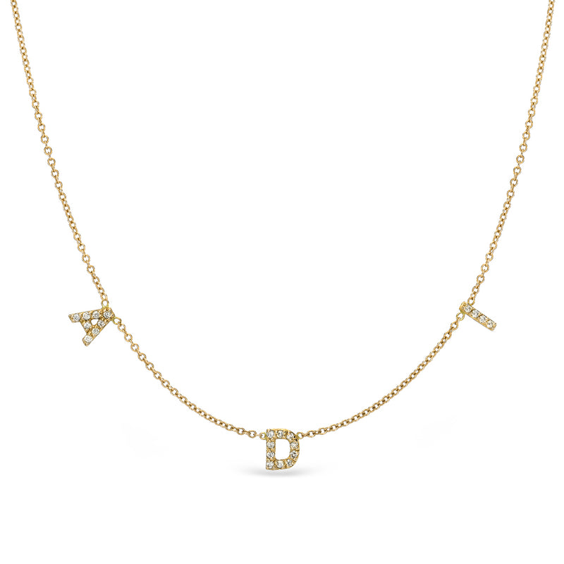 Personalized Diamond Monogram Necklace