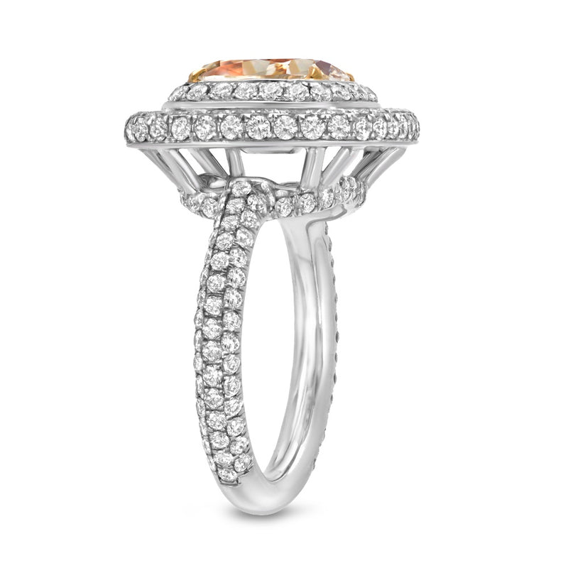 Vivienne Cushion Cut Double Row Ring