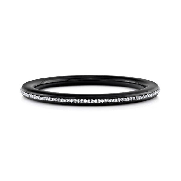 Parker Single Cut Black Onyx Bangle