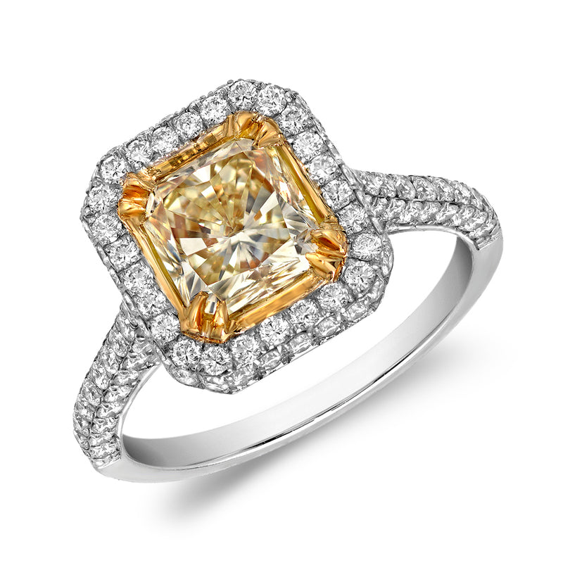 Penelope Fancy Yellow Radiant Cut Ring