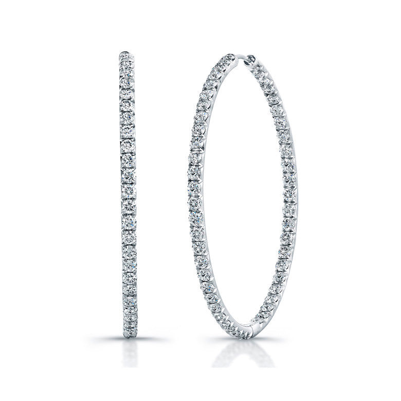 Ivy French Cut Pave Hoop Earring