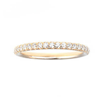 Yellow Gold Single Cut Eternity Band