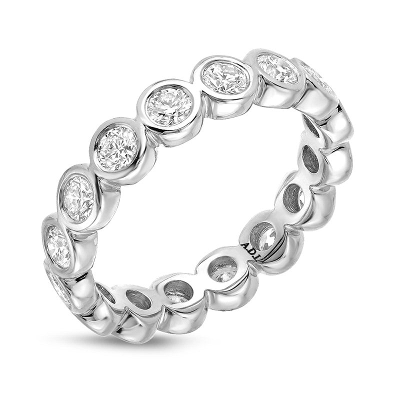 White Gold Infinity Bezel Band