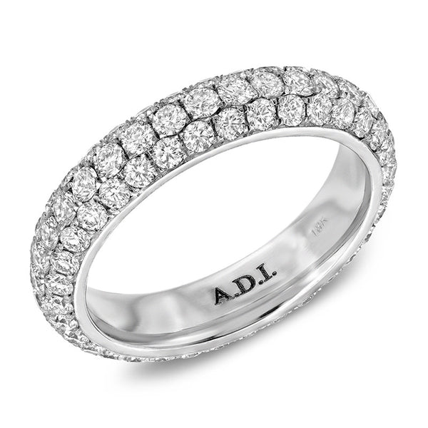 Domed Diamond Pave Eternity Band