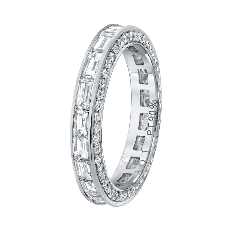 Endless Baguettes Platinum Eternity Band