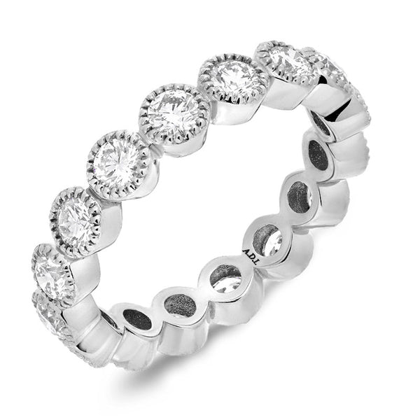 White Gold Fancy Eternity Bezel Band