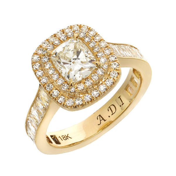 Michelle Double Halo Cushion Diamond Ring