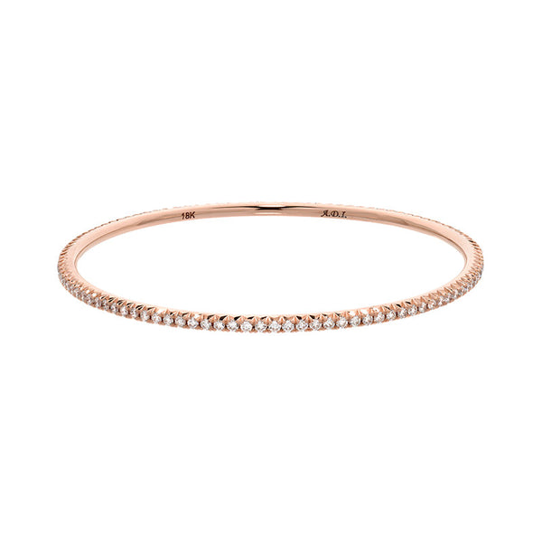 Rose Gold French Pave Bangle