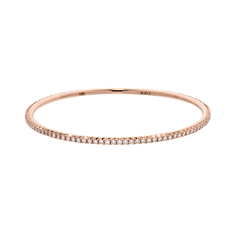Rose Gold French Pave Bangle