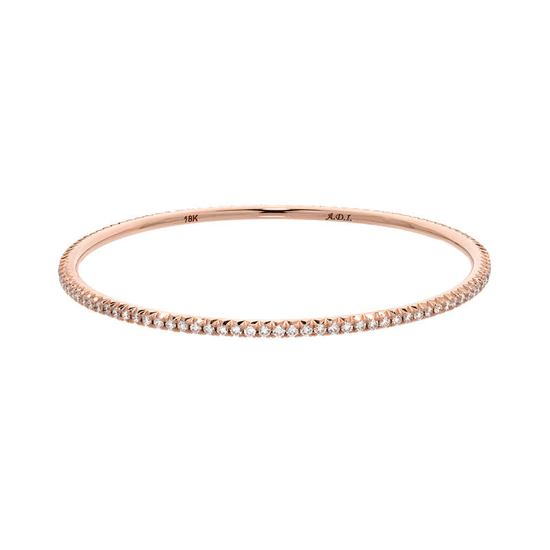 Rose Gold French Pave Bangle