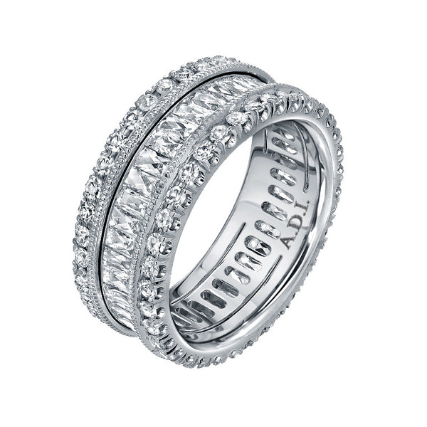 Single Cut French Baguette Eternity Band